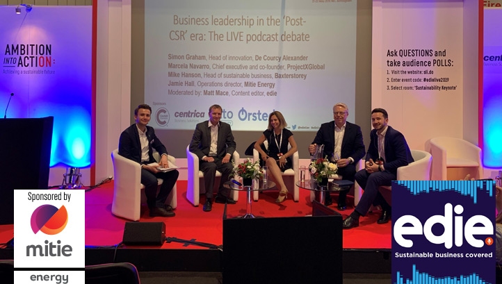 The Sustainable Business Covered podcast episode returns to edie Live 2019 in the form of an on-stage panel discussion